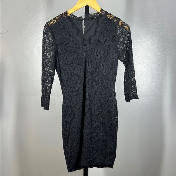 As U Wish Elegant Black Lace Dress - Picture 1 of 8